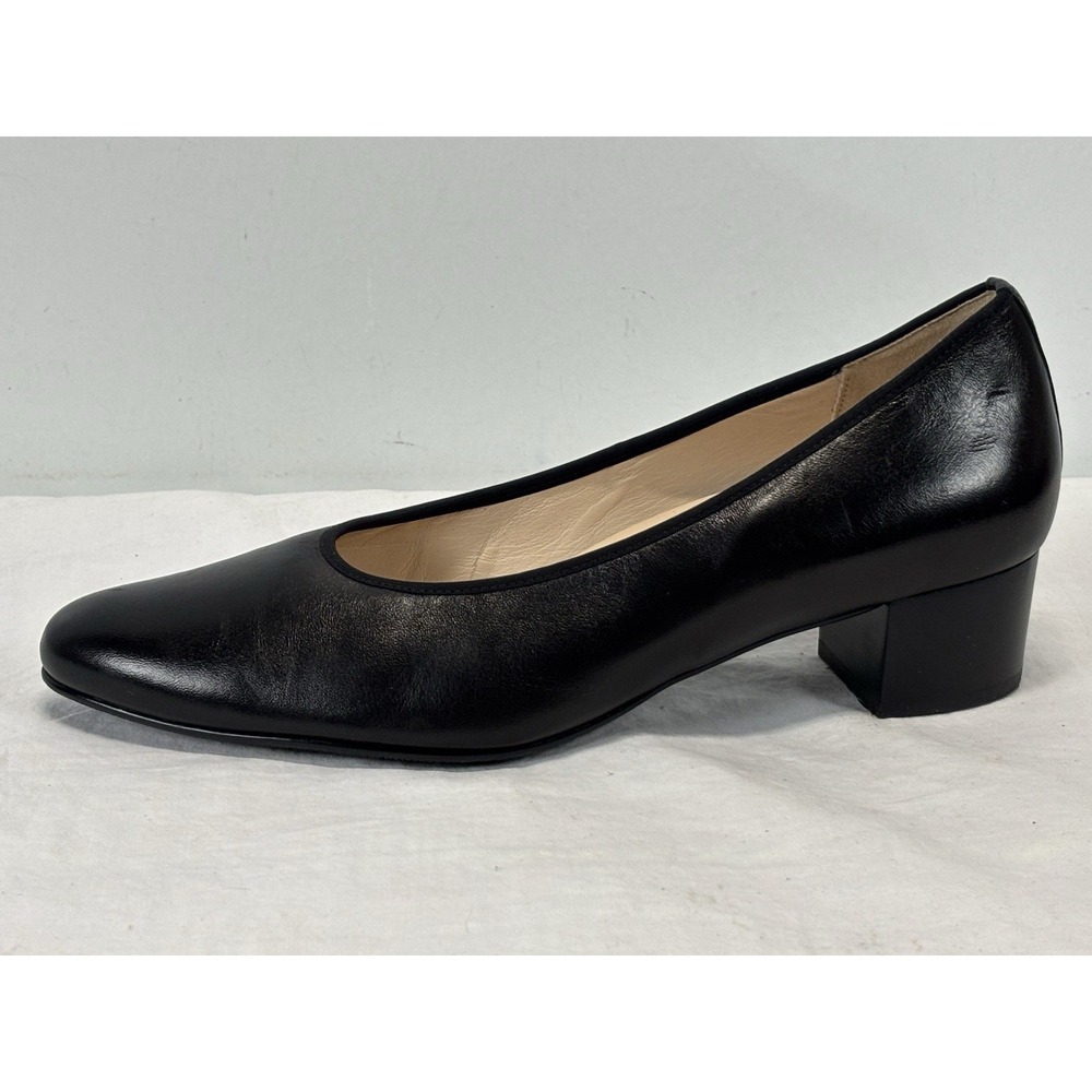 Hassia Siena Pumps Shoes Sz UK 8 US 10 Black Leather Classic Career Comfort